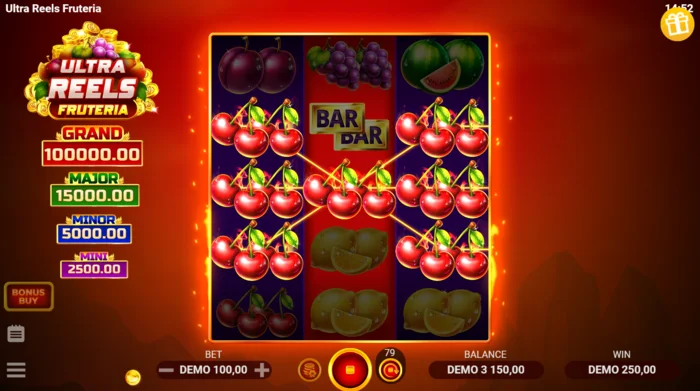 Ultra Reels Fruteria - ispadanje kombinacije sa trešnjama