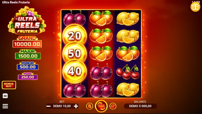 Ultra Reels Fruteria - glavni ekran za igru 3x5